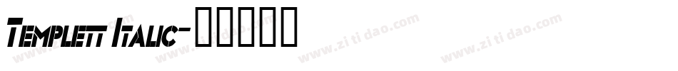 Templett Italic字体转换